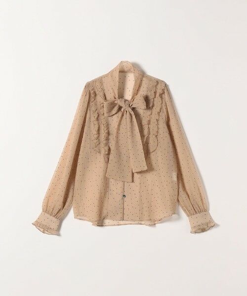 SHIPS / シップス シャツ・ブラウス | 《予約》SHIPS any:〈洗濯機可能〉シアー フロッキー ドット ボウタイ フリル ブラウス | 詳細20