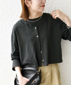SHIPS / シップス カットソー | 《予約》SHIPS any:〈洗濯機可能〉レイヤード ノースリ TEE × カーディガン セット