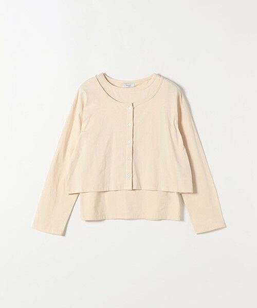 SHIPS / シップス カットソー | 《予約》SHIPS any:〈洗濯機可能〉レイヤード ノースリ TEE × カーディガン セット | 詳細8
