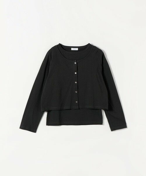 SHIPS / シップス カットソー | 《予約》SHIPS any:〈洗濯機可能〉レイヤード ノースリ TEE × カーディガン セット | 詳細18
