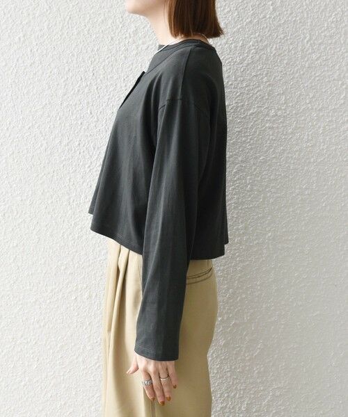 SHIPS / シップス カットソー | 《予約》SHIPS any:〈洗濯機可能〉レイヤード ノースリ TEE × カーディガン セット | 詳細27
