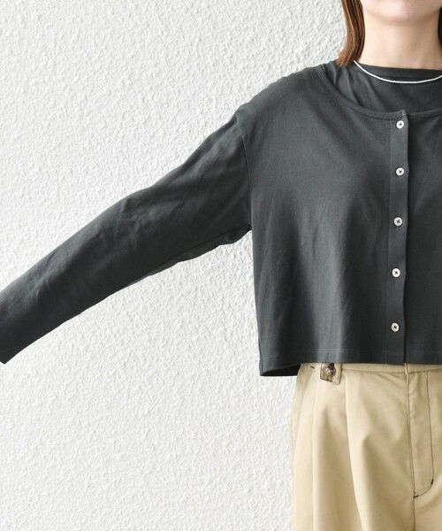 SHIPS / シップス カットソー | 《予約》SHIPS any:〈洗濯機可能〉レイヤード ノースリ TEE × カーディガン セット | 詳細29