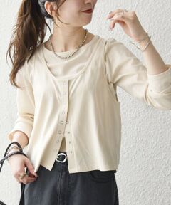 SHIPS / シップス カットソー | 《予約》SHIPS any:〈洗濯機可能〉レイヤード ロングスリーブ TEE × タンク セット