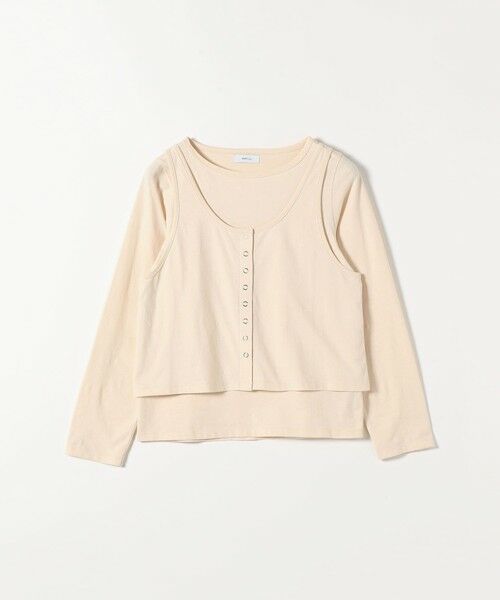 SHIPS / シップス カットソー | 《予約》SHIPS any:〈洗濯機可能〉レイヤード ロングスリーブ TEE × タンク セット | 詳細10