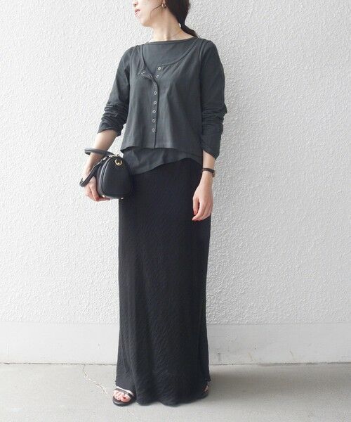 SHIPS / シップス カットソー | 《予約》SHIPS any:〈洗濯機可能〉レイヤード ロングスリーブ TEE × タンク セット | 詳細12