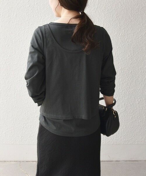 SHIPS / シップス カットソー | 《予約》SHIPS any:〈洗濯機可能〉レイヤード ロングスリーブ TEE × タンク セット | 詳細16