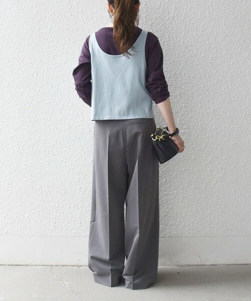 SHIPS / シップス カットソー | 《予約》SHIPS any:〈洗濯機可能〉レイヤード ロングスリーブ TEE × タンク セット | 詳細27