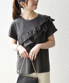 SHIPS / シップス Tシャツ | 《予約》SHIPS any:〈洗濯機可能〉ジャージー フリル TEE