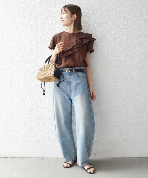 SHIPS / シップス Tシャツ | 《予約》SHIPS any:〈洗濯機可能〉ジャージー フリル TEE | 詳細18