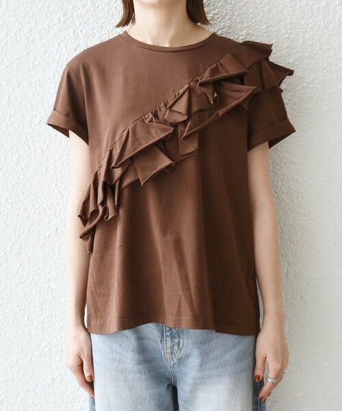 SHIPS / シップス Tシャツ | 《予約》SHIPS any:〈洗濯機可能〉ジャージー フリル TEE | 詳細26