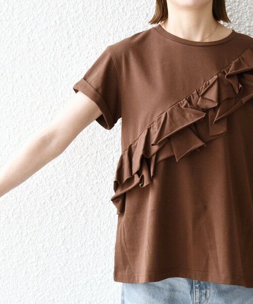 SHIPS / シップス Tシャツ | 《予約》SHIPS any:〈洗濯機可能〉ジャージー フリル TEE | 詳細29