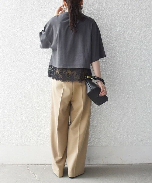 SHIPS / シップス Tシャツ | 《一部追加予約》SHIPS any:〈洗濯機可能〉ジップ レース ヘム ハーフスリーブ TEE | 詳細20