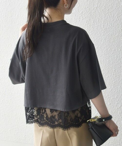 SHIPS / シップス Tシャツ | 《一部追加予約》SHIPS any:〈洗濯機可能〉ジップ レース ヘム ハーフスリーブ TEE | 詳細24
