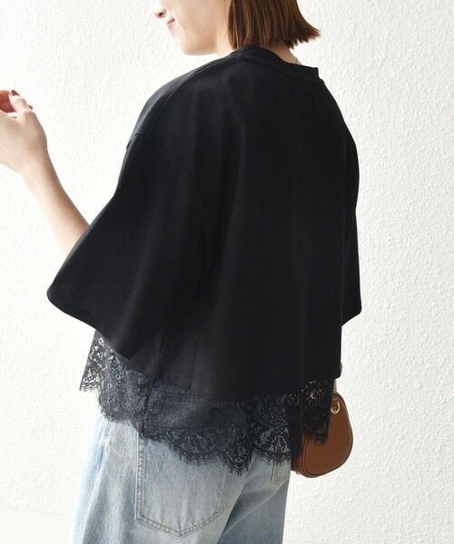 SHIPS / シップス Tシャツ | 《予約》SHIPS any:〈洗濯機可能〉ジップ レース ヘム ハーフスリーブ TEE | 詳細15