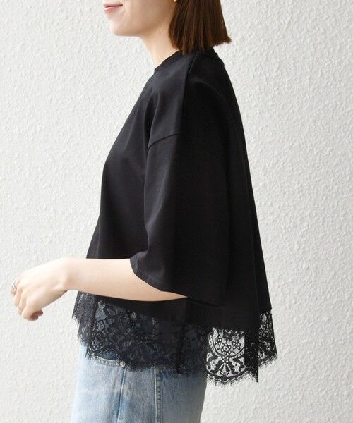 SHIPS / シップス Tシャツ | 《予約》SHIPS any:〈洗濯機可能〉ジップ レース ヘム ハーフスリーブ TEE | 詳細16