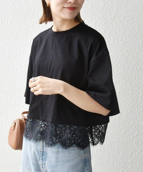 SHIPS / シップス Tシャツ | 《予約》SHIPS any:〈洗濯機可能〉ジップ レース ヘム ハーフスリーブ TEE | 詳細17