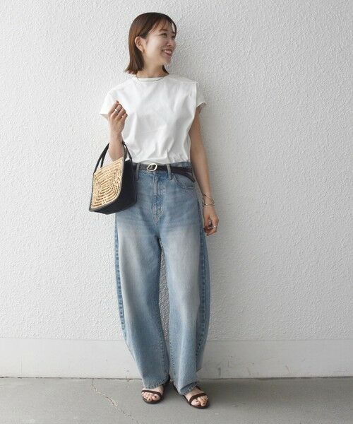 SHIPS / シップス Tシャツ | 《予約》SHIPS any:〈洗濯機可能〉ジャージー フレンチスリーブ レース TEE | 詳細1