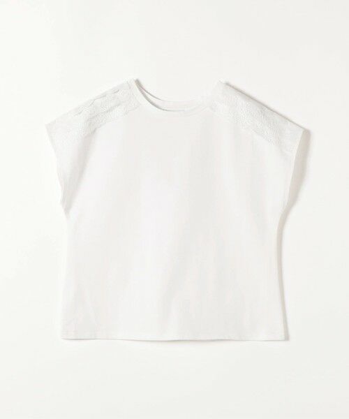 SHIPS / シップス Tシャツ | 《一部追加予約》SHIPS any:〈洗濯機可能〉ジャージー フレンチスリーブ レース TEE | 詳細10