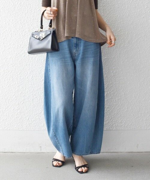 SHIPS / シップス デニムパンツ | 《予約》SHIPS any:〈洗濯機可能〉バレル デニム パンツ［SHIPS any DENIM］（ブルー）