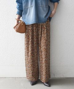 SHIPS / シップス その他パンツ | 《予約》SHIPS any:〈洗濯機可能〉レオパード ウエスト切替 ワイド イージー パンツ