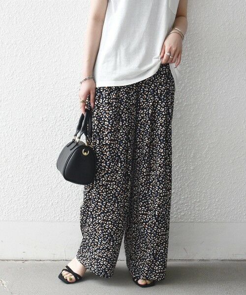 SHIPS / シップス その他パンツ | 《予約》SHIPS any:〈洗濯機可能〉レオパード ウエスト切替 ワイド イージー パンツ | 詳細3