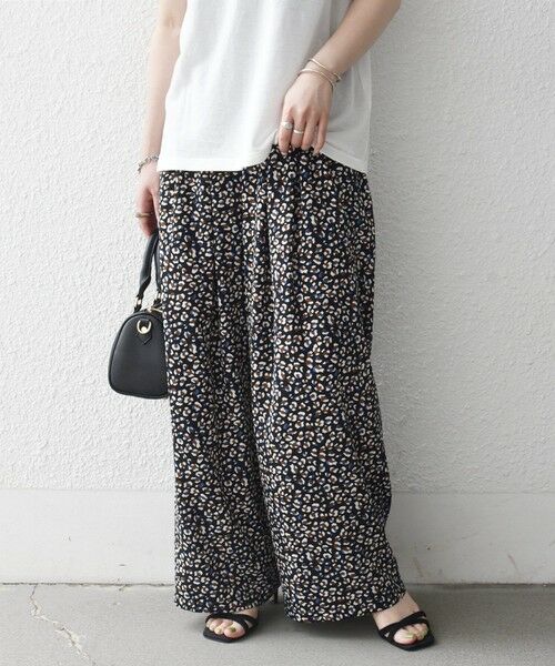 SHIPS / シップス その他パンツ | 《予約》SHIPS any:〈洗濯機可能〉レオパード ウエスト切替 ワイド イージー パンツ | 詳細7