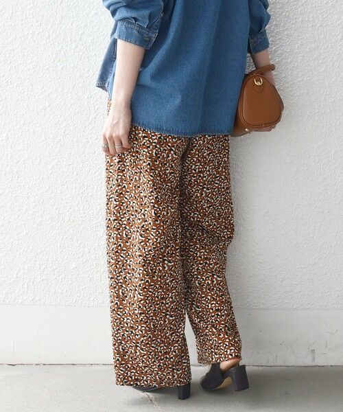 SHIPS / シップス その他パンツ | 《予約》SHIPS any:〈洗濯機可能〉レオパード ウエスト切替 ワイド イージー パンツ | 詳細14