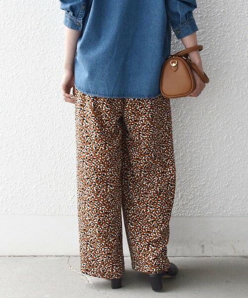 SHIPS / シップス その他パンツ | 《予約》SHIPS any:〈洗濯機可能〉レオパード ウエスト切替 ワイド イージー パンツ | 詳細15