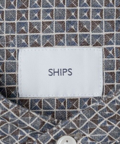 SHIPS / シップス シャツ・ブラウス | SHIPS: BEZ ブラッシュド プリント バンドカラー シャツ | 詳細9