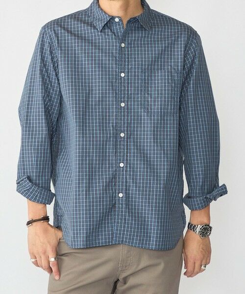 SHIPS / シップス シャツ・ブラウス | SHIPS:〈MADE IN JAPAN〉レギュラーカラー チェック シャツ（ネイビー）