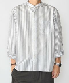 SHIPS / シップス シャツ・ブラウス | SHIPS:〈MADE IN JAPAN〉バンドカラー タイプライター ストライプ シャツ