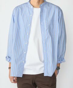 SHIPS / シップス シャツ・ブラウス | SHIPS:〈MADE IN JAPAN〉バンドカラー タイプライター ストライプ シャツ