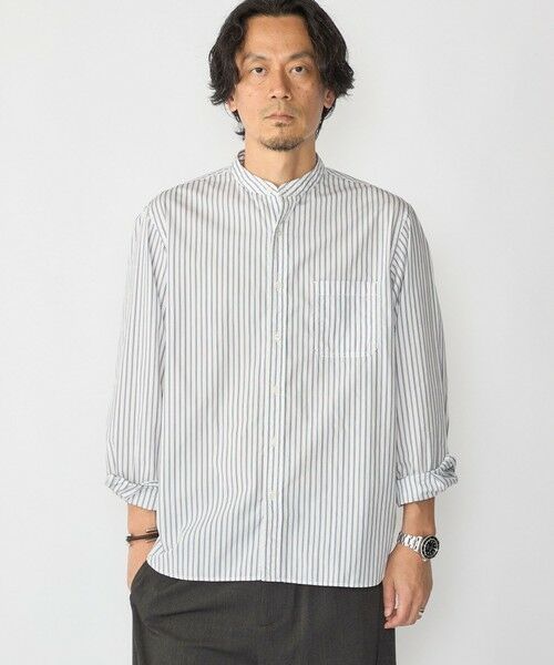 SHIPS / シップス シャツ・ブラウス | SHIPS:〈MADE IN JAPAN〉バンドカラー タイプライター ストライプ シャツ | 詳細7