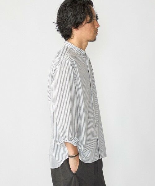 SHIPS / シップス シャツ・ブラウス | SHIPS:〈MADE IN JAPAN〉バンドカラー タイプライター ストライプ シャツ | 詳細8