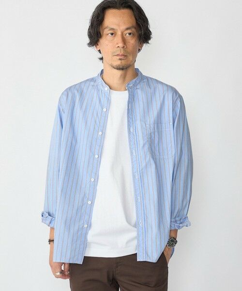 SHIPS / シップス シャツ・ブラウス | SHIPS:〈MADE IN JAPAN〉バンドカラー タイプライター ストライプ シャツ | 詳細25