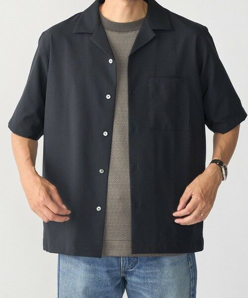 SHIPS / シップス シャツ・ブラウス | SHIPS:〈MADE IN JAPAN〉5スリーブ オープンカラー シャツ（ネイビー）