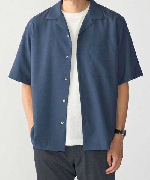 SHIPS / シップス シャツ・ブラウス | SHIPS:〈MADE IN JAPAN〉5スリーブ オープンカラー シャツ（ダークブルー）