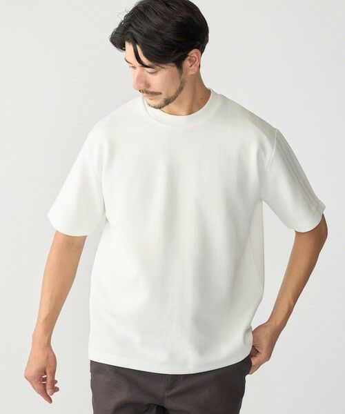 SHIPS / シップス Tシャツ | SHIPS: 膨れジャカード ヘリンボーン ショートスリーブ Tシャツ | 詳細1