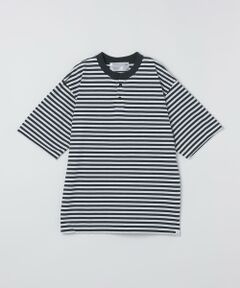 SHIPS / シップス Tシャツ | THYARD: COOLMAX(R) ボーダー ヘンリーネック Tシャツ