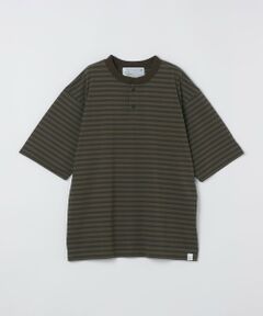 SHIPS / シップス Tシャツ | THYARD: COOLMAX(R) ボーダー ヘンリーネック Tシャツ
