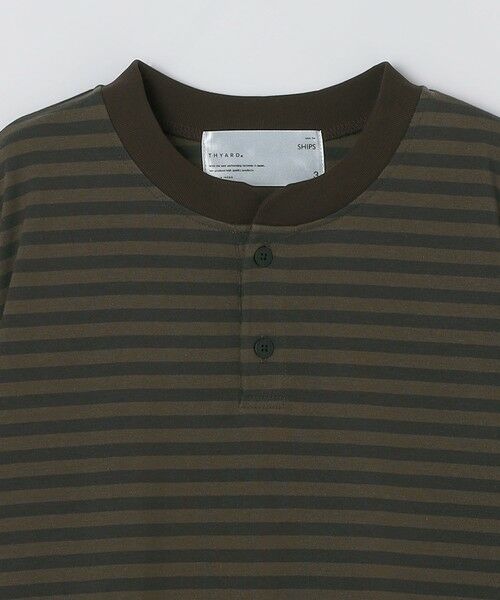 SHIPS / シップス Tシャツ | THYARD: COOLMAX(R) ボーダー ヘンリーネック Tシャツ | 詳細3