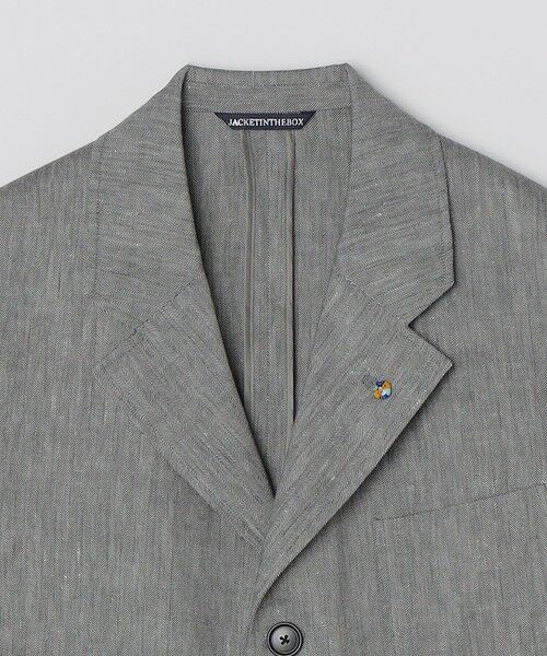 SHIPS / シップス テーラードジャケット | Belvest: JACKET IN THE BOX リネン/ウール ヘリンボーン ジャケット | 詳細4