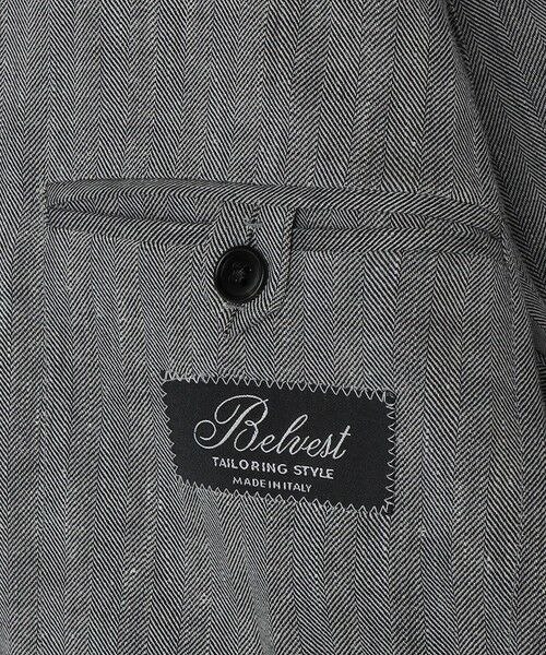 SHIPS / シップス テーラードジャケット | Belvest: JACKET IN THE BOX リネン/ウール ヘリンボーン ジャケット | 詳細9
