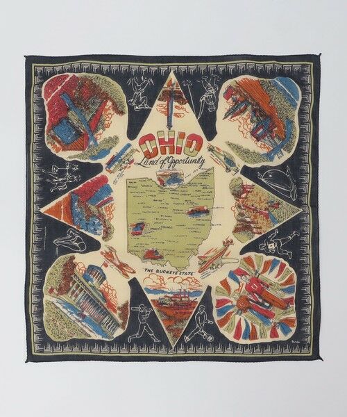 SHIPS / シップス バンダナ・スカーフ | BINDU: PRINT BANDANA 26AW（ネイビー）