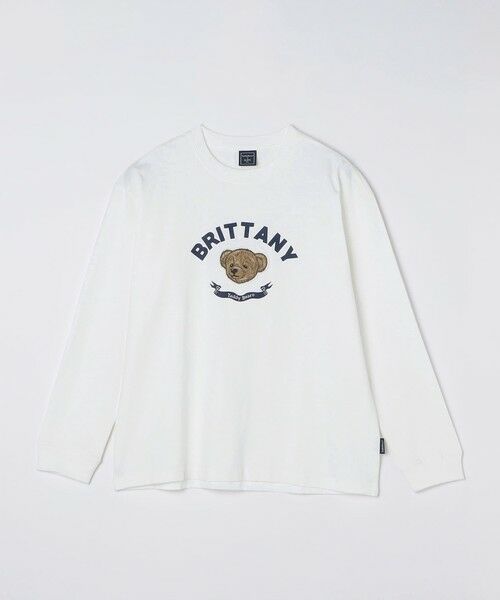 SHIPS / シップス Tシャツ | 《予約》SHIPS Colors:TeddyBear(R) コラボ ロンT◆(ストーン)