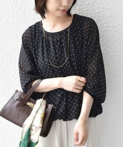 SHIPS / シップス シャツ・ブラウス | 《予約》SHIPS Colors:〈手洗い可能〉シアー ドット タンクトップ セット ブラウス◆
