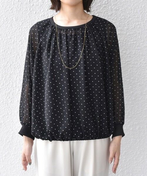 SHIPS / シップス シャツ・ブラウス | 《予約》SHIPS Colors:〈手洗い可能〉シアー ドット タンクトップ セット ブラウス◆ | 詳細13