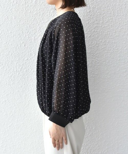 SHIPS / シップス シャツ・ブラウス | 《予約》SHIPS Colors:〈手洗い可能〉シアー ドット タンクトップ セット ブラウス◆ | 詳細14