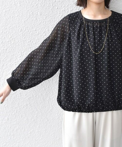 SHIPS / シップス シャツ・ブラウス | 《予約》SHIPS Colors:〈手洗い可能〉シアー ドット タンクトップ セット ブラウス◆ | 詳細16