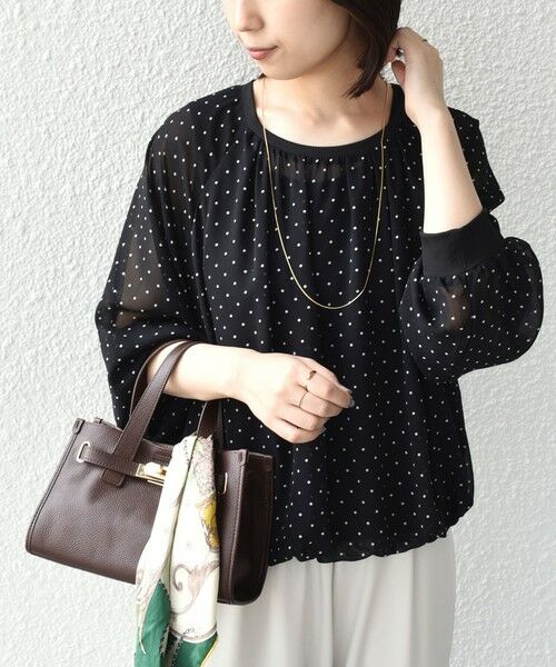 SHIPS / シップス シャツ・ブラウス | 《予約》SHIPS Colors:〈手洗い可能〉シアー ドット タンクトップ セット ブラウス◆ | 詳細18